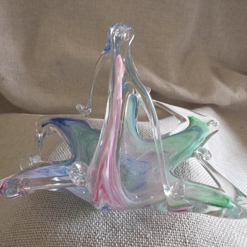 Multicolor Glass Art Sculpture
